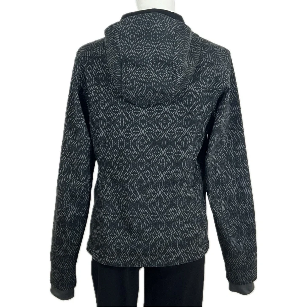 Columbia Jacket Asymmetrical Zip Omni-Shield Softshell Hooded Black Gray Medium